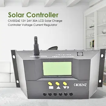 

CM3024Z 12V 24V 30A LCD Solar Charge Controller Voltage Current Regulator ABS LCD Solar Panels Genetator Voltage Current