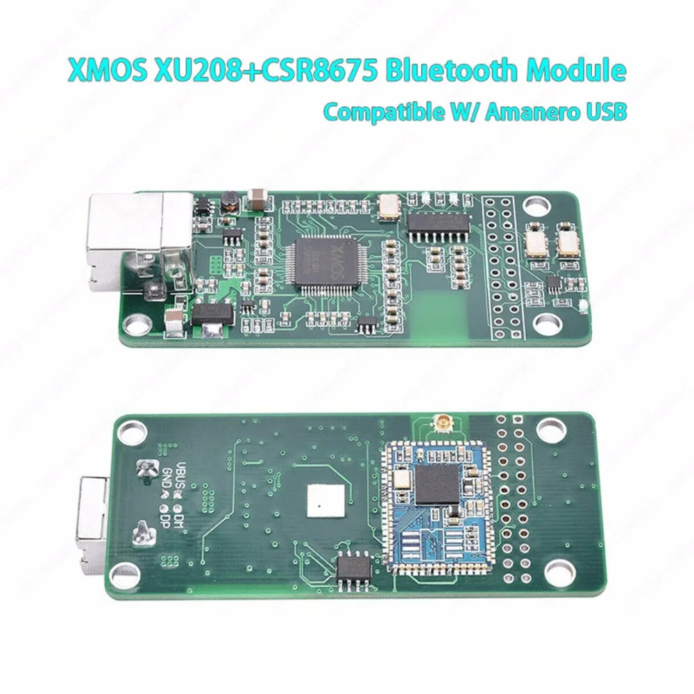 2019 XMOS XU208 асинхронный USB модуль с CR8675 Bluetooth 5 0 APTX интерфейс для DSD DAC AK4497 ES9083