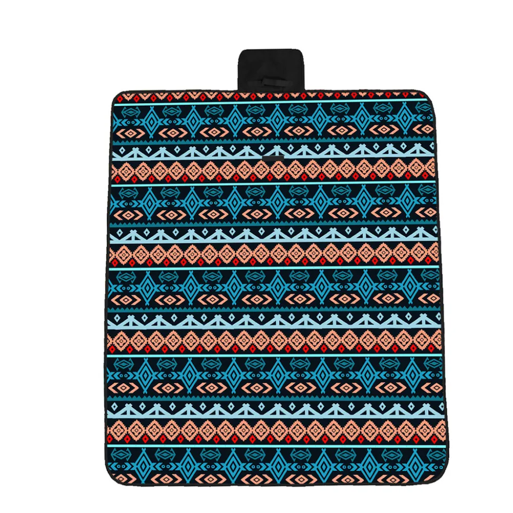 

Multicolor 148x183cm 5 Size Handle Design 3D Digital Printing Full Polyester Oxford Cloth Picnic Mat Beach Mat #5A08