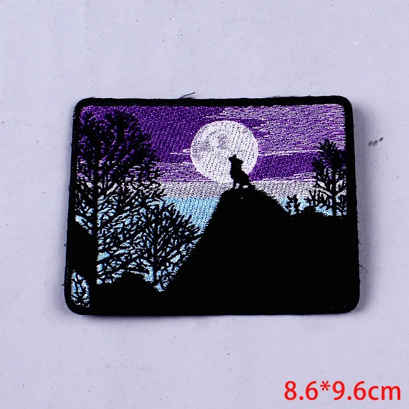 Pulaqi Van Gogh Patch Iron On Patches Embroidered Patches For Clothing Vikings Patch for Clothes Appliques Stripes On Clothes F - Цвет: CZ-PE4247CT