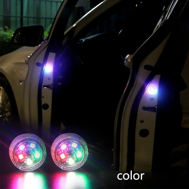 2pcs 5LED Car Door Opening Warning Lights Anti Rear-end Collision Lamps Lights