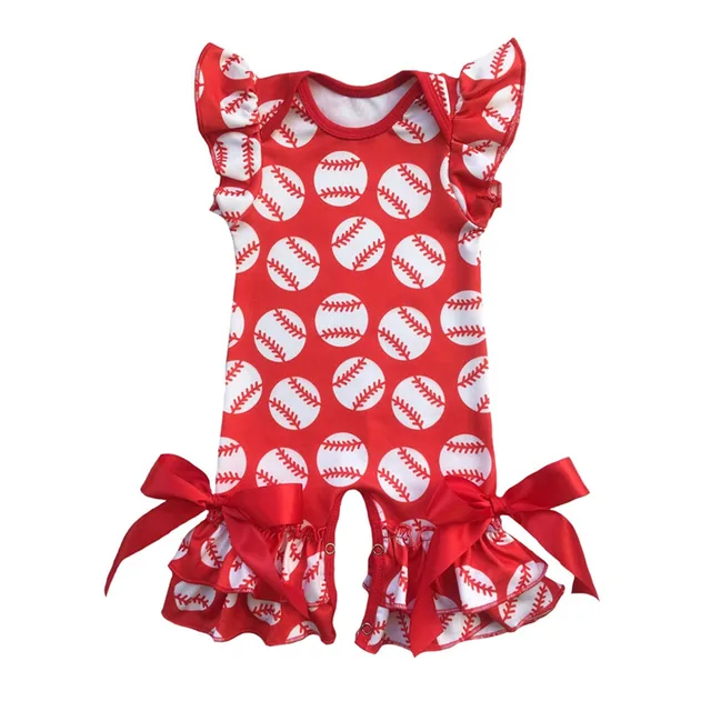 Spring Summer Boutique Baby Rompers Custom Print Infant Clothes