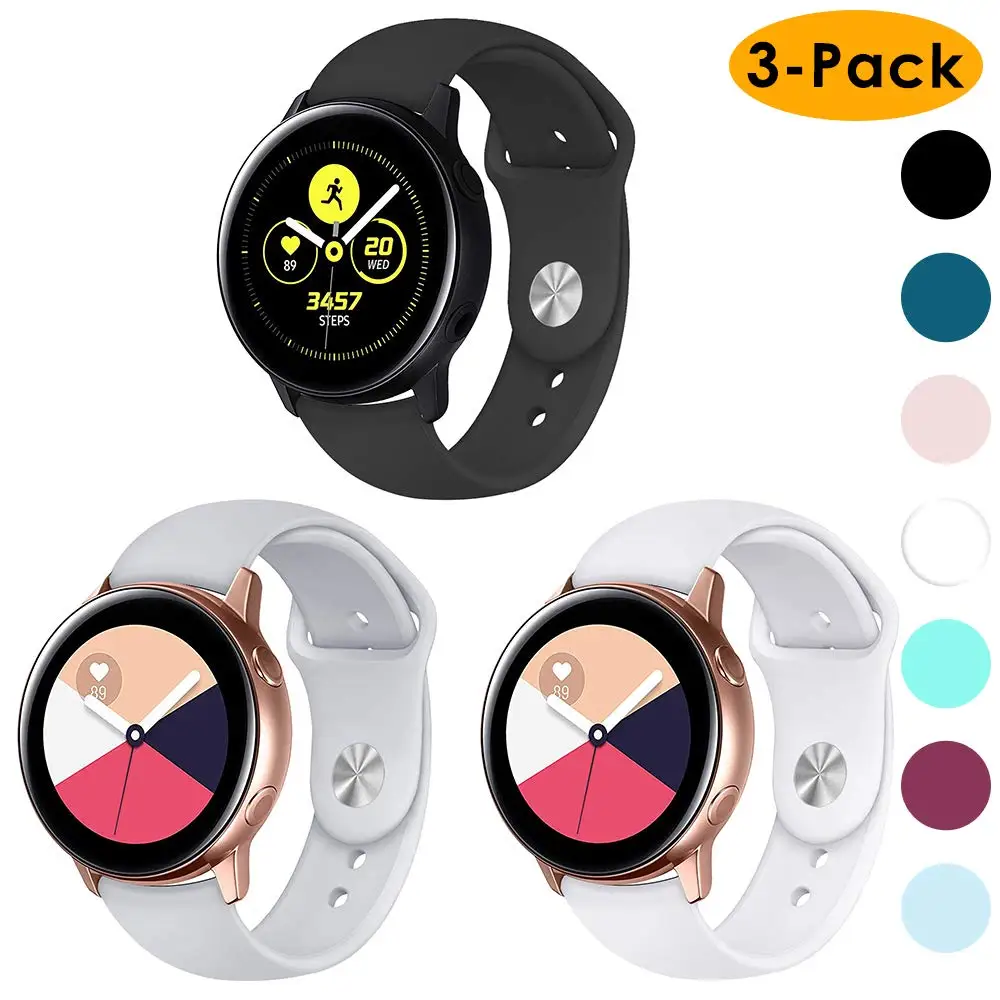 3 pack Ktab совместимые samsung Galaxy Watch активные полосы/Galaxy Watch 42 мм/gear спортивные полосы 20 мм спортивные часы ремешок Galaxy Watch 42 мм - Цвет: 3 pack