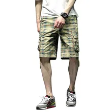 Для мужчин шорты для женщин Мода г. плед Пляжные s повседневное Camo камуфляжные шорты в стиле милитари короткие мужские брюки бермуды Рабочая одежда
