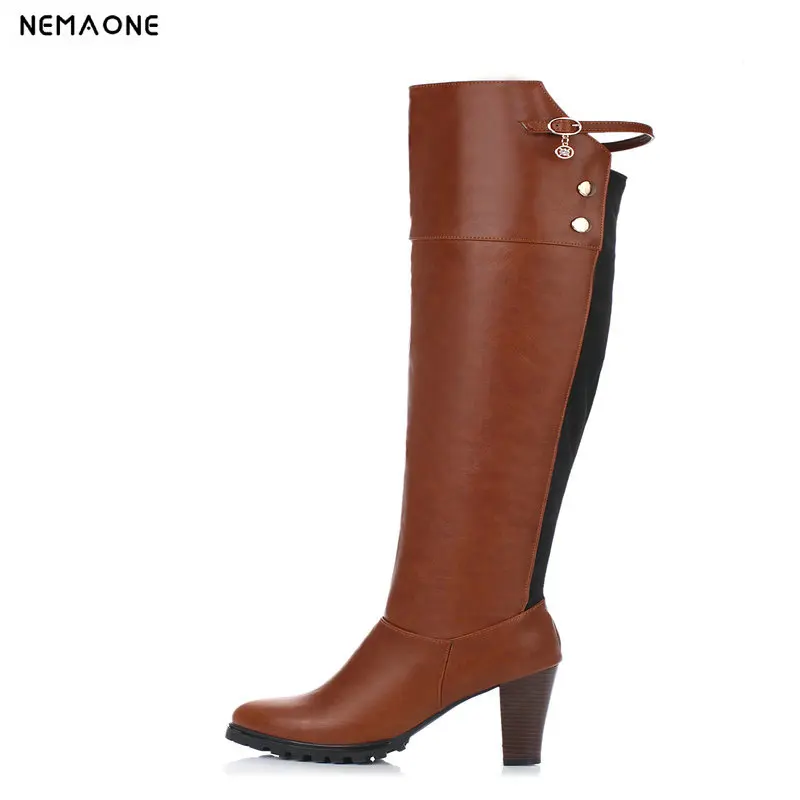 

New sexy high Heels over the knee women boots ladies spring autumn boots party dress wedding shoes woman large Size 43