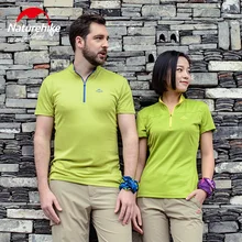 V or stand collar t-shirt women short-sleeve t shirt men lovers design quick-drying hiking running Breathable comfortable thin