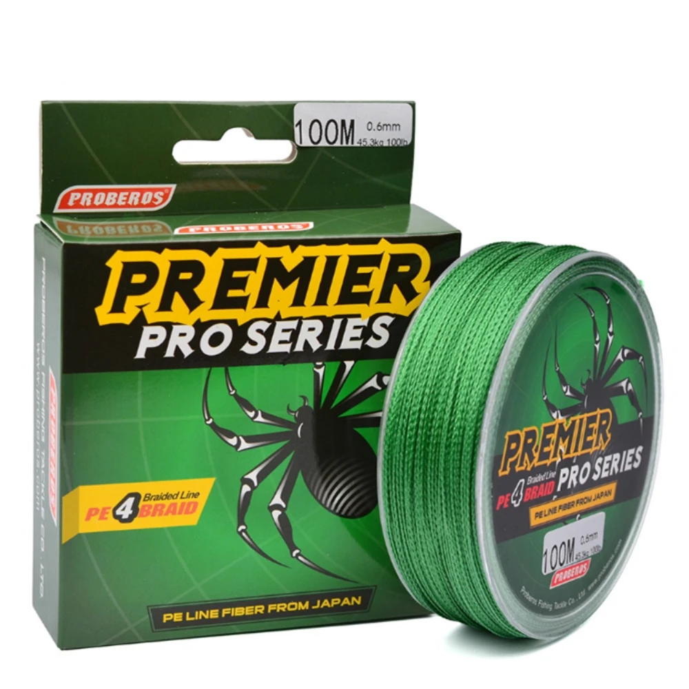 

Fishing Line 100M PE Multifilament Braided Yellow / Blue / Green Fish Line 4 Series 6lb 100lb Fishing Rope Cord Fishing Tackle