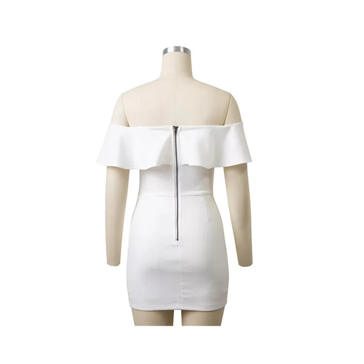Sexy Slash neck embroidery Flora dresses Casual Sheath mini dresses Ruffled Sexy slim beach dresses Vestidos (23)