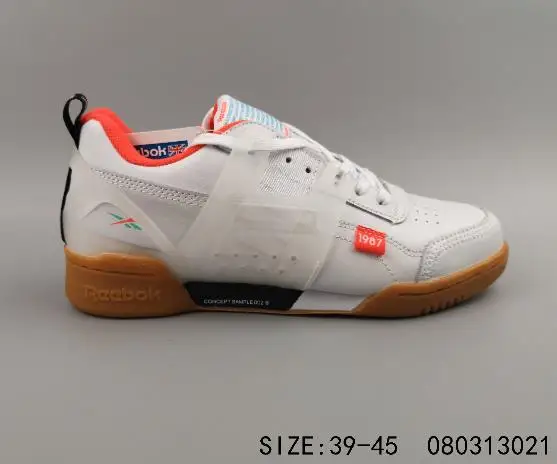 

REEBOK WORKOUT PLUS VINTAGE Leather stitching transparent lace buckle vintage casual shoes White Men Sports Sneakers