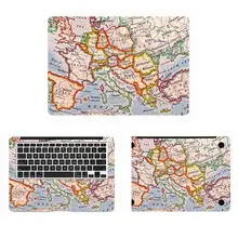 Vintage Europa mapa Laptop cubierta completa piel para Apple Macbook calcomanía Pro Air Retina 11 12 13 15 pulgadas Mac Book pegatina protectora