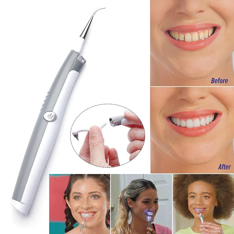 

1pcs Whitening Sonic Tooth Pic Stain Eraser Plaque Remover Dental Cleaning Tool Kit Teeth Electric Sonic Pic Tooth