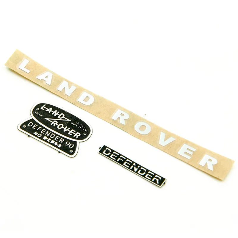 

1 Set LandRover Defender Metal Logo Sticker for 1:10 RC Crawler D90 D110 Traxxas TRX-4 Body Car Shell Decoration