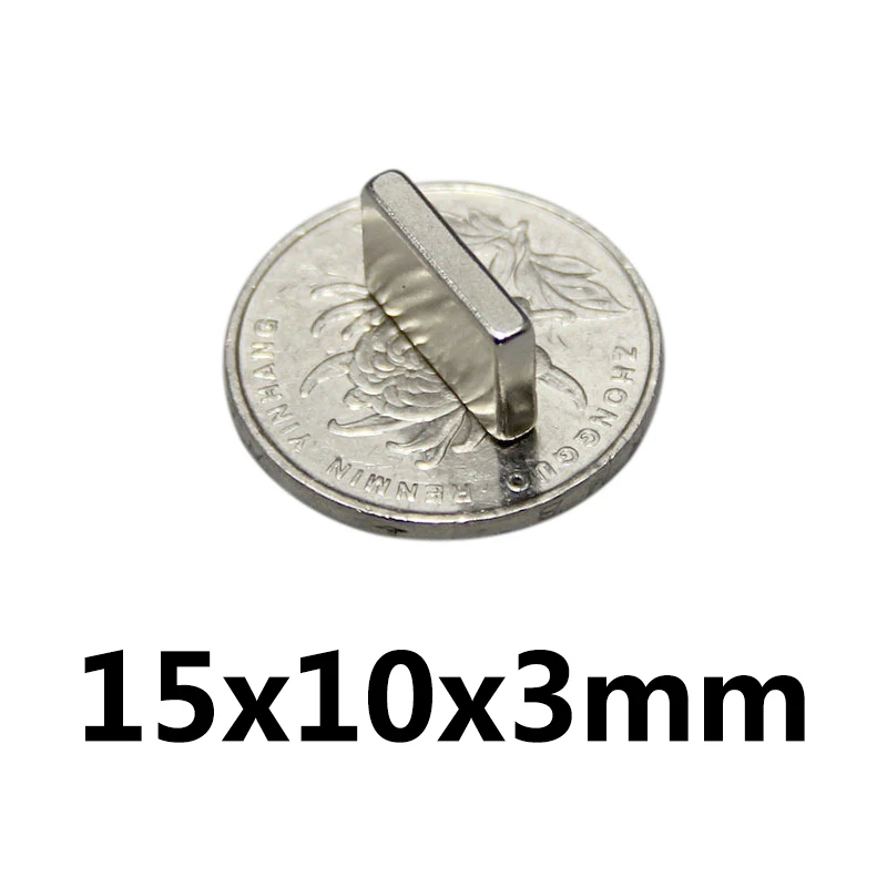 

5Pcs N50 Neodymium Block Magnet 15x10x3mm Super Strong Rare Earth Magnets