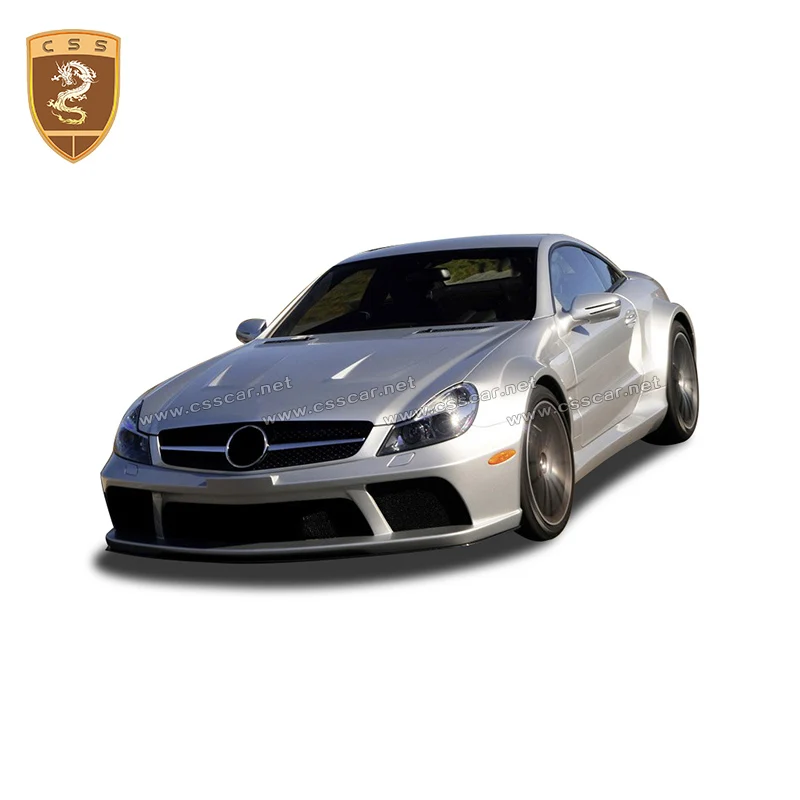Модификация автомобиля капот крышка для Benz SL черный-серия стиль капот крышка двигателя Стайлинг автомобиля