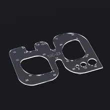 DONYAMY 1PCS modello di Stencil per cucire fori angolari in acrilico per taglio artigianale in pelle