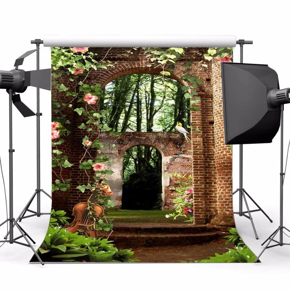 

150X210CM Custom Free Photography studio Green Screen Chroma key Background Polyester Backdrop for Photo Studio Dark Brick YU074