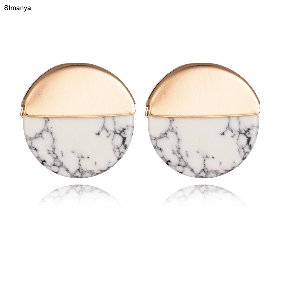 Женские серьги гвоздики в стиле ретро с мраморным рисунком|earrings jewelry|earrings earringstud