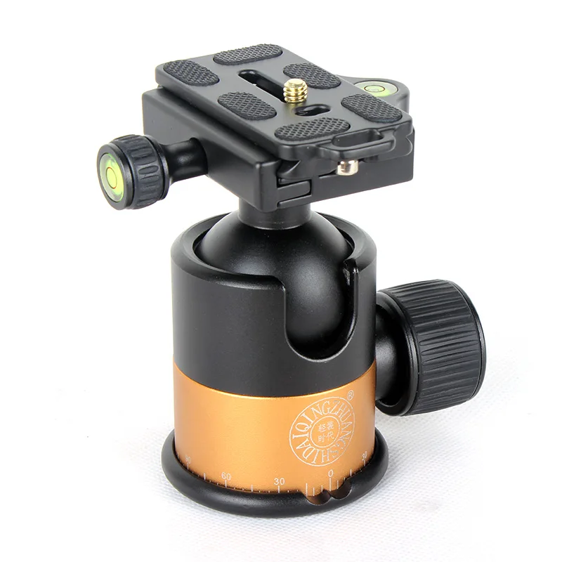 QZSD Q10 Professional Metal Tripod Ball Head / Ballhead With Quick Release Plate Max Load 15KG 45mm Ball Dia For Benro Manfrotto