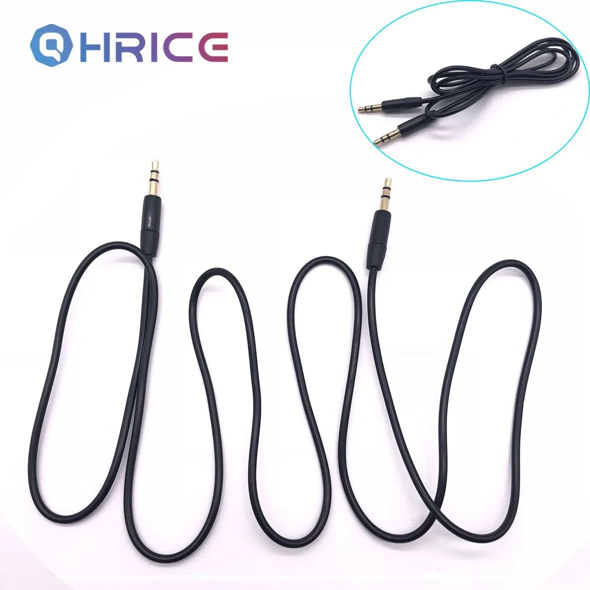 

QHRICE AUX Cable Jack 3.5mm Speaker Line Aux Audio Cable for Headphones Cord Xiaomi redmi iPhone Car Speaker AUX Cord