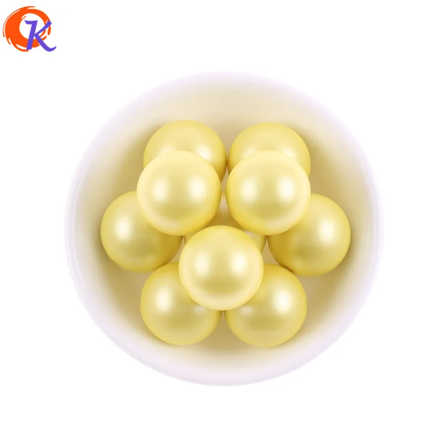 

Promotion 20MM 10Pcs/Lot Yellow Matte Pearl Beads Jewelry Making Beads