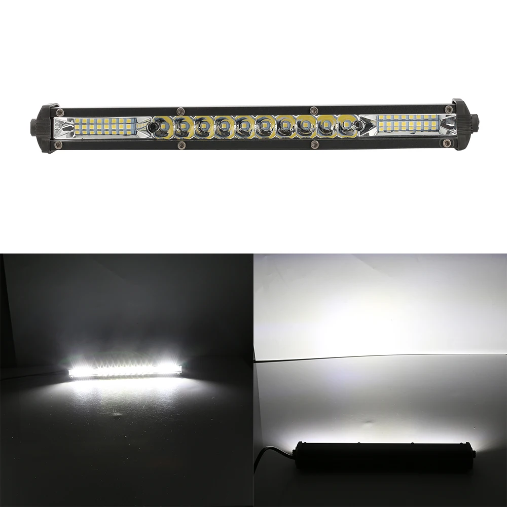 

12Inch Straight Slim LED Light Bar Single Row Spot Flood LED Light 60W For SUV 4X4 ATV Tractor 4WD Off Road LED Work Light