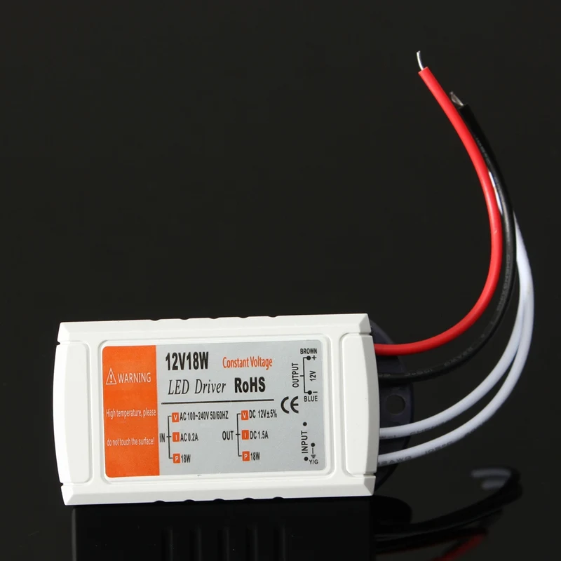 

12V 1.5A 18W Power Supply AC/DC Adapter Transformer Switch For LED Strip Ceiling Light Bulb LED Driver Power Supply 100~240V