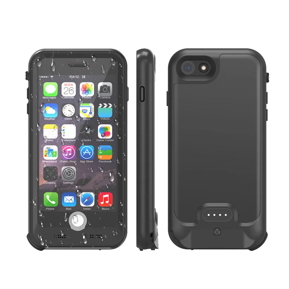Waterproof New Full 3200mAh Power bank case pack backup battery Charge case cover for iPhone 7 8