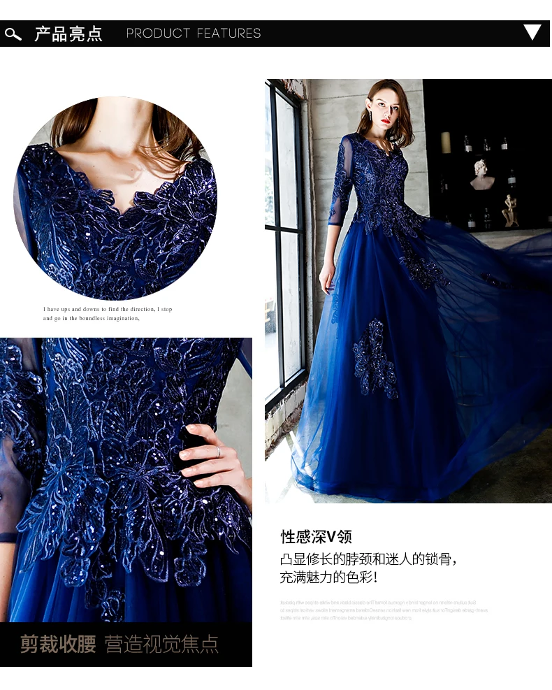 Free shipping navy blue long lady girl women princess bridesmaid banquet party wedding bridal dress gown short formal dresses