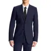 2019 FASHION Stretch Suit Wrinkle Resistant Men Suits Custom Made Comfortable Stretchy Navy Blue Wedding Suits For Men Tuxedo 1