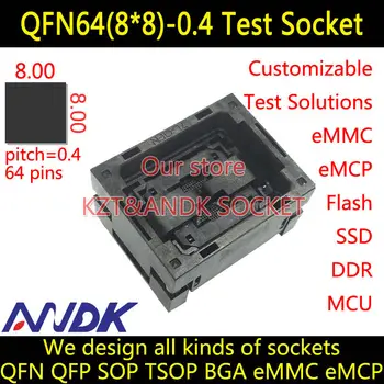 

QFN64(8x8)-0.4 Socket Open top QFN64 Socket MLF64 Socket MLP64 Socket,IC549-0644-008-G,Allsocket