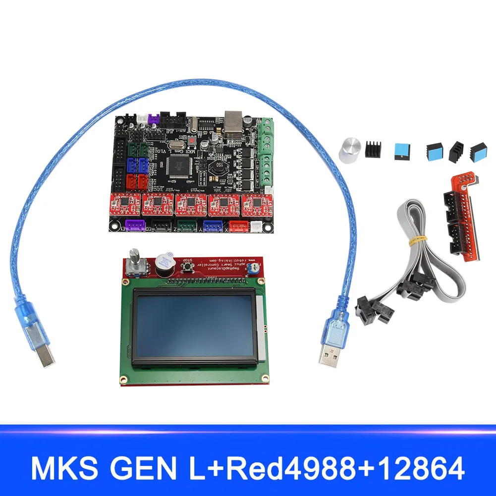 

MKS GEN L 12864 LCD Minipanel Touching Display 3D Print Kits with A4988 Driver SL@88