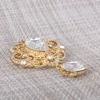 DIEZI-broche de luxe, couronne or cristal, broche, bijoux pour femmes pour mariage, grande écharpe en forme de goutte d'eau, Bouquet ► Photo 2/3