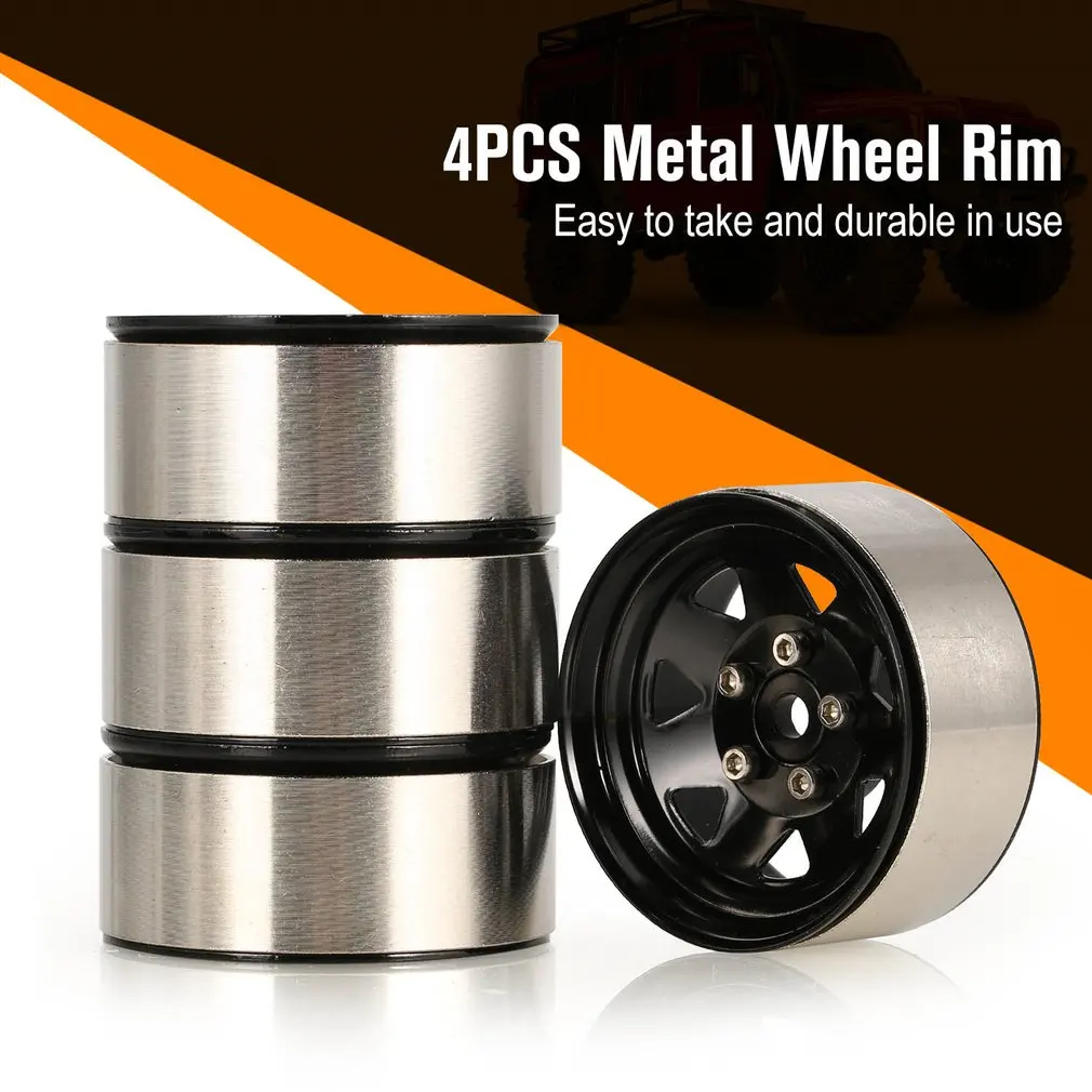

4PCS RC Crawler 1:10 Metal Wheel Rim BEADLOCK for 1/10 Traxxas Hsp Redcat Rc4wd Tamiya Axial Scx10 D90 RC Car