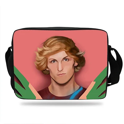 Maverick Logang логотип Logan Paul Детская сумка-мессенджер 3D Печать через плечо; сумка; школьный рюкзак для мальчиков студентов