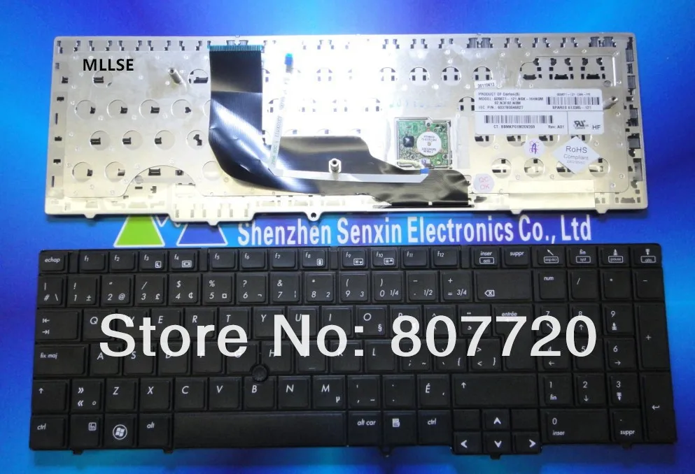 

100% new original Canadian French bilingual keyboard 609871-121,613385-121 forHP 6540B 6545B 6550B,with point sticker.