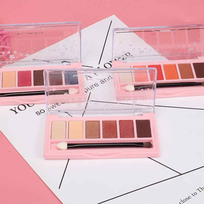 Sombra de Olho Paleta de Sombra nu para Atacado K.a.n Marca Cores Maquiagem Shimmer Matte Cosméticos Conjunto 6
