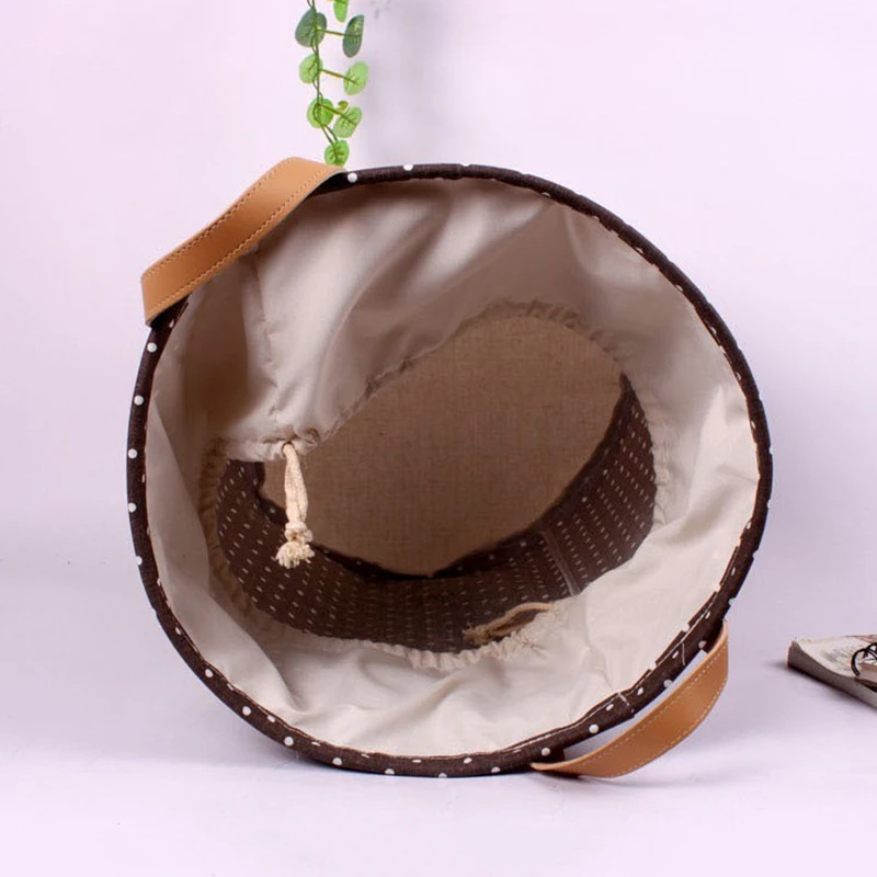 Складное ведро из хлопка и льна для хранения одежды 35*45 см|linen storage|clothes storagestorage