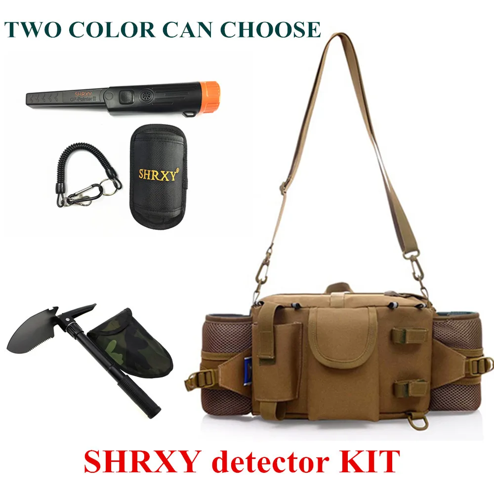 

2018 Upgraded Sensitive Gp-pointerII Metal Detector Kit Pro Pinpointing Hand Held Metal Detector with Toolkit Pockets and Shovel