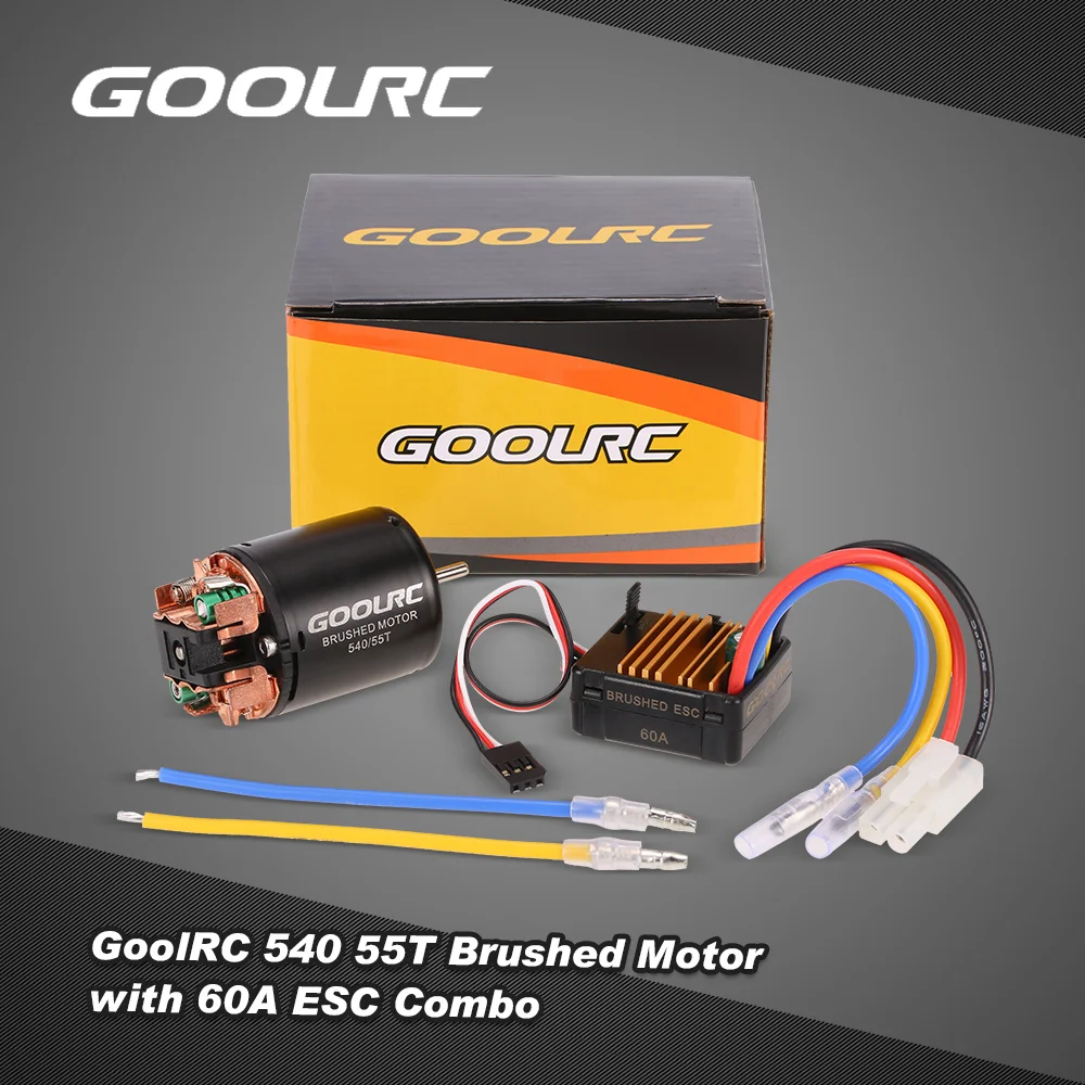 GoolRC 540 55T матовый двигатель с 60A ESC Combo для 1/10 Axial SCX10 RC4WD D90 RC Гусеничный восхождение