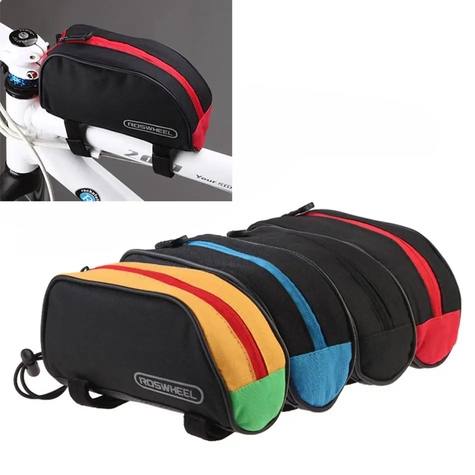 

1L Roswheel Outdoor Mountain Bicycle Cycling Frame Front Top PVC Tube Bag Bike Pouch Red/Blue/Black/Yellow High Quality