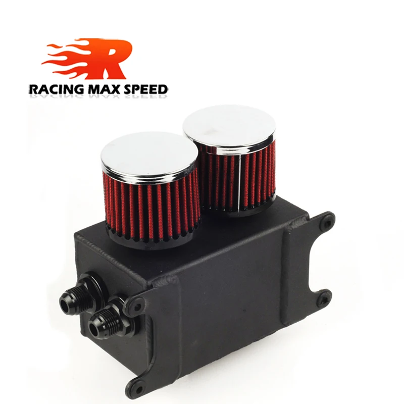 

Universal 1.1L 2 ports AN10 Accessories Oil Fuel Oil catch Tank with 2 air filters and Oil Storage Tank can hold fan Kit