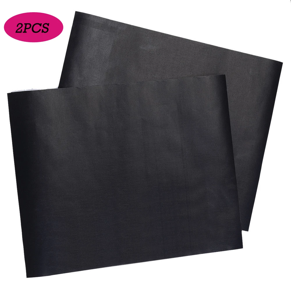 

Professional outdoor barbecue mat cleaner cooking food 2pcs black square barbecue mat microwave baking mat Teflon material