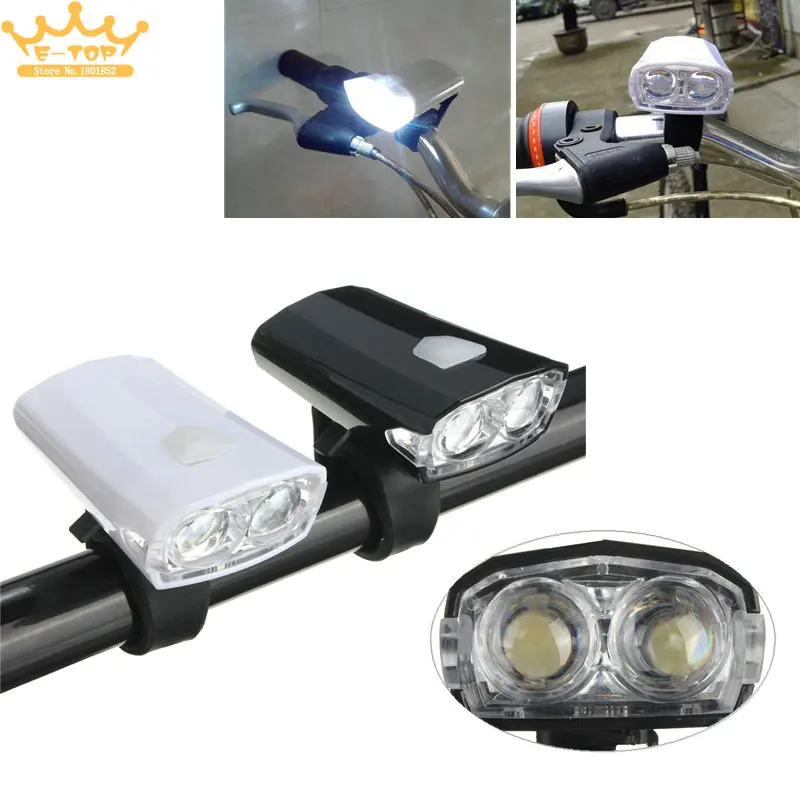 

Bike Cycle LED Front Head Headlight USB Rechargeable Bicycle Light 3 Modes Black
