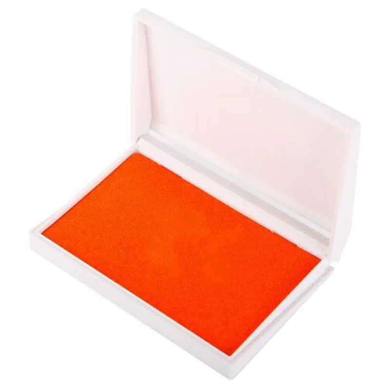Taoqueen Baby Handprint Набор для отпечатка ступней Inkpad милые подарки нетоксичные Новорожденные сувениры литые чернильные подушечки Детские глиняные игрушки - Цвет: 1 pc orange