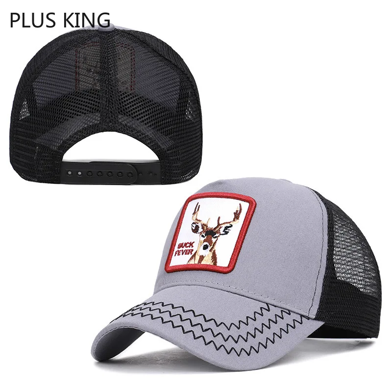 

Summer Deer Baseball Cap Men Women Animal Hat Mesh Caps Sun Hats Unisex Spongy Fabric 6 Colors