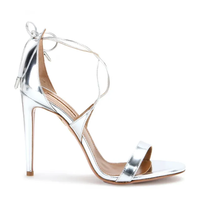 plain silver sandals