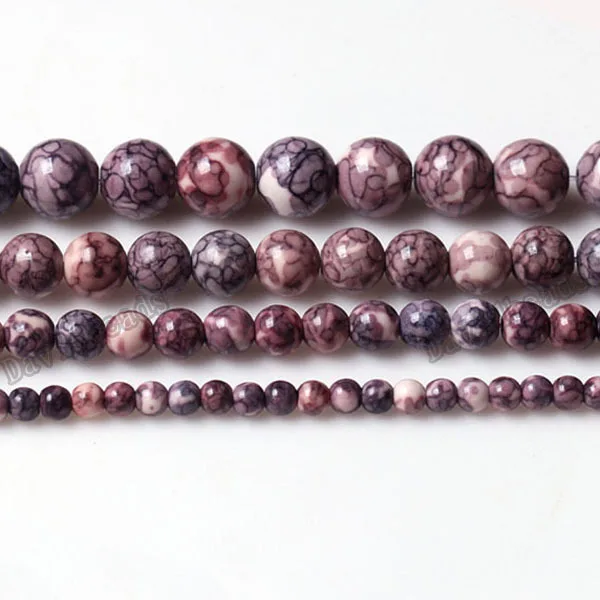 

Fctory Price Natural Black Fuchsia Colorful Stone Round Loose Beads 16" Strand 4 6 8 10 12 MM Pick Size For Jewelry diy