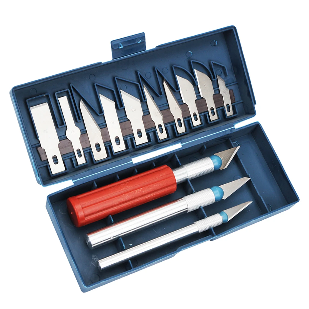 MagiDeal 3D Printer Clean-up Accessories Tool Kit 13 Pieces Blades Knife Set 3D Print Removal Tool Kit
