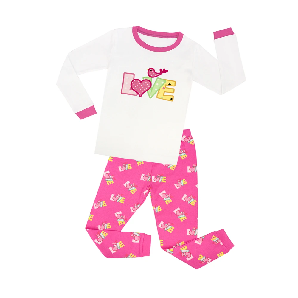 Одинаковые пижамы для девочек и кукол пижамный комплект из 2 предметов, хлопок, пижамные комплекты с сердечками для девочек детские пижамы, 18 дюймов, кукольная Пижама, комплекты одежды для сна