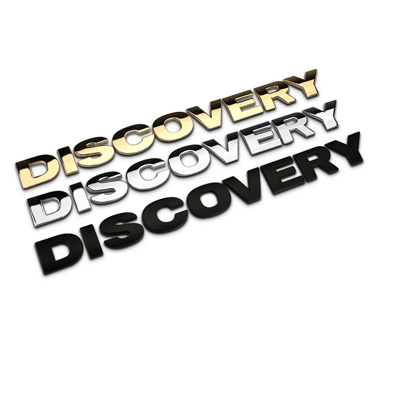

1Pcs 3D Metal DISCOVERY Car Side Fender Rear Trunk Emblem Badge Sticker Decals for Universal Cars Moto Bike Decorative